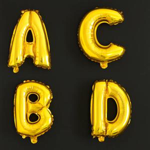 대형 알파벳 풍선 레터링 생일 파티 이벤트 골드