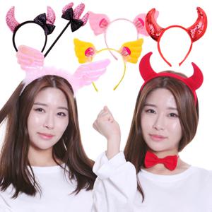 천사 악마 머리띠 파티 용품 헤어밴드 머리핀 행사