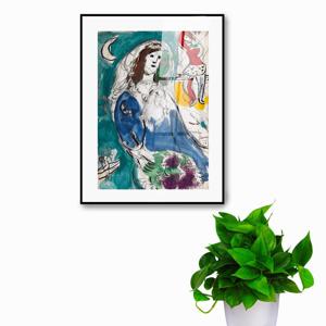 2282F 샤갈-라일락 꽃다발을 든 벨라 /캔버스천 아크릴 메탈프레임그림액자 표현주의