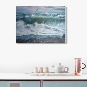 2151아고스티노 칼카뇨-큰 파도/우드 노프레임 아크릴 판넬액자 바다풍경
