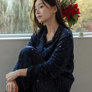 WHS4821 여자 밍크 스판 기모 잠옷 실내복 세트