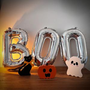 할로윈 BOO 풍선가랜드 실버풍선
