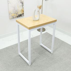 화이트 철제 프레임 다양한 컬러 상판 원룸형 1인용 식탁 600 x 400 간편 조립식