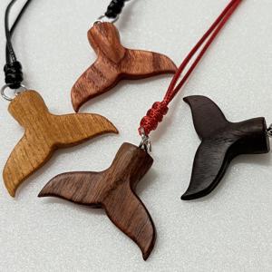 원목 행운 고래꼬리 맞춤제작 목걸이 돌고래펜던트
