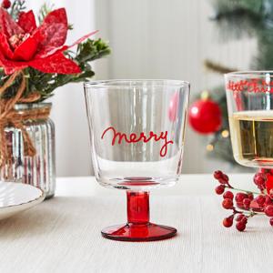 윈터스토리 레터링 유리 고블렛merry300ml