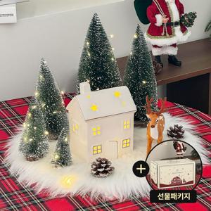 크리스마스 마을 세트 크리스마스 장식 소품 겨울숲 오브제 미니트리 장식 인테리어 소품