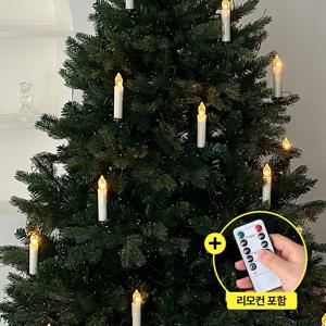 LED 클립 캔들 오너먼트 세트 크리스마스 대형 트리 장식 마법봉 캔들조명 2types