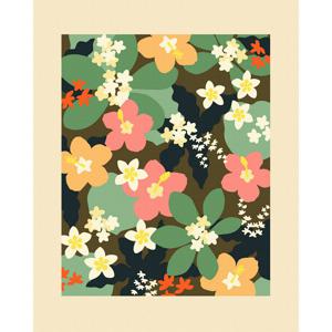 DIY 명화그리기 행운의 플루메리아와 히비스커스 40X50cm (물감2배)