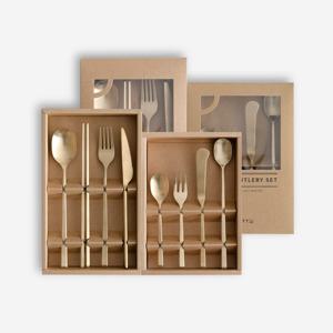 히어 2인 신혼 커트러리 풀세트 16P Champagne Gold