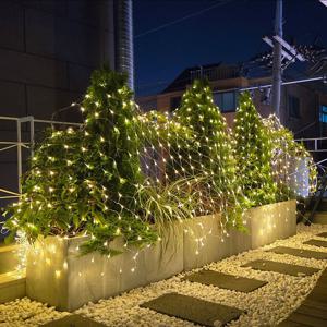 에버렐 LED 그물전구 160구 캠핑 줄 전구 야외 벽 잔디 나무