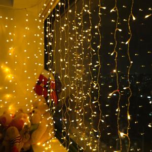 LED 커튼전구 400구 크리스마스 홈데코 인테리어 전구 창문 테라스