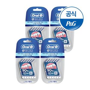치간칫솔 L자형 18개입 4개