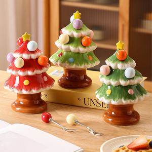 [해외] 북유럽 모던 크리스마스 트리 과일포크 홈파티 디저트 포크 티포크 3colors