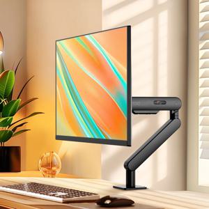 AOC AM400 블랙다이아몬드 싱글 모니터 암 거치대 듀얼 블랙 데스크테리어