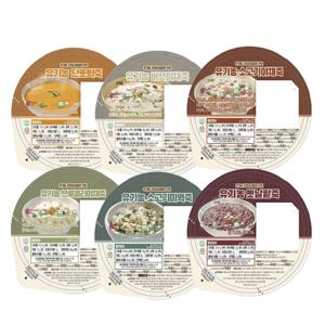 유기농죽 180g 6종(소고기야채, 소고기미역, 버섯야채, 브로콜리야채, 팥죽, 단호박죽)