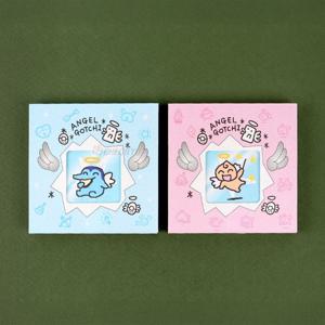 다마고치 메모패드 떡메모지 82x82 84매 쿠리텐 킨지로텐시 오야지치 미니노트 다꾸용품