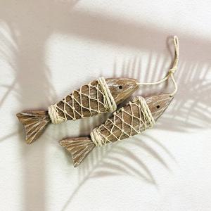 행운을품은 목어 소형 천연원목 물고기장식 액막이명태 인테리어소품