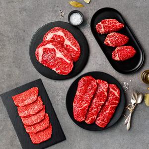 1등급 한우 알찬 구이세트 2호 총 1.6kg/등심+안심+채끝+특수부위