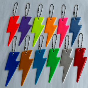 야간에도 안전하게 ! 안전 반사 키링(번개)5p / 빛 키홀더 가방 야광 키링 안전용품