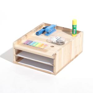 원목 칸칸이 서류 정리함 3단