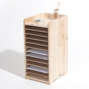 원목 칸칸이 서류 정리함 13단