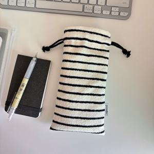 펜슬 파우치 필통 pencil pouch (black stripe)