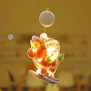 크리스마스 LED 캐릭터 조명 유리 부착식 무드등 스키산타