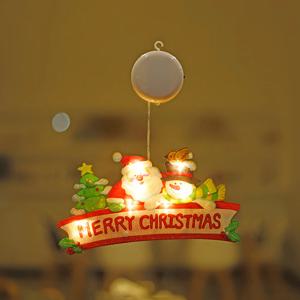 크리스마스 LED 캐릭터 조명 유리 부착식 무드등 레터링산타