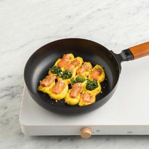 불소수지코팅 우드손잡이 블랙빈 IH 스텐 후라이팬 20cm