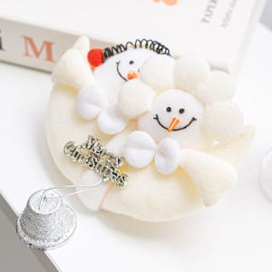 인형 장식 커튼 집게 타이백 화이트 반달산타 15cm 크리스마스 고정 홀더