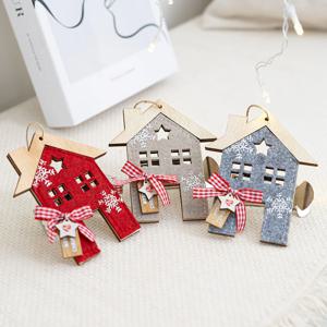 크리스마스 장식 커튼집게 타이백 오목조목 하우스 12cm 3colors 고정 홀더