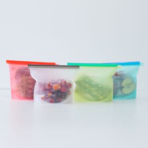 [혜택가12250] 다회용 반영구 실리콘 슬라이드 지퍼백 1000ml 5개입 4color