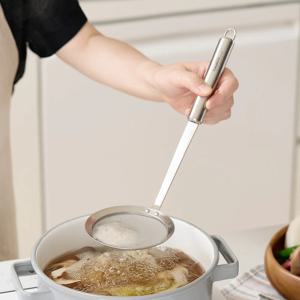 스텐 초미세 거름망 국자 메쉬형 불순물 건지개