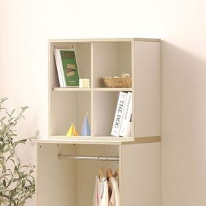 상부오픈장 2단 자작엣지 LPM마감 책상위 책장 600 아이보리