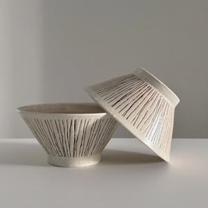 윈터 포레스트 보울 Winter Forest Bowl 넓은 도자기 면기 일본 면기