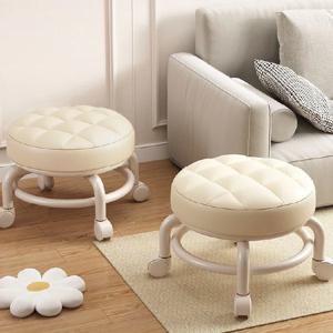 보들보들 쿠션 로우의자 이동식 바퀴달린 앉은뱅이 의자 작업 좌식 청소의자