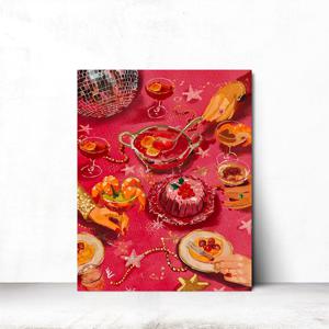 홀리데이2 핑크 파티 거실 현관 카페 호텔 인테리어액자 21x26cm