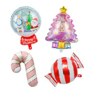 크리스마스 파티 풍선 스페셜 오너먼트 벌룬 세트 (화이트 크리스마스)