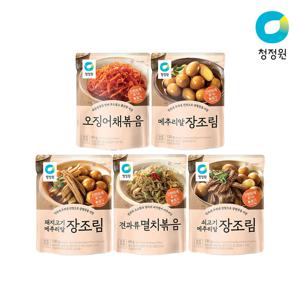 본사직영 실온보관 밑반찬 5종 6개 골라담기(장조림/멸치볶음/오징어채볶음 외)