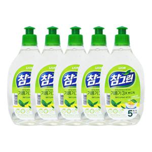 참그린 주방세제 녹차 기름기 2X 뽀드득 용기 500g x5