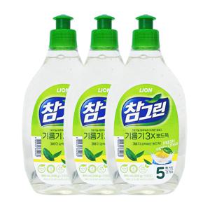 참그린 주방세제 녹차 기름기 2X 뽀드득 용기 500g x3