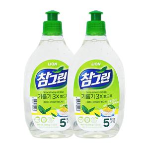 참그린 주방세제 녹차 기름기 2X 뽀드득 용기 500g x2