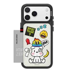 아이폰 17 프로 맥스 시크릿 포켓 가죽 카드 뭉크 디자인 휴대폰 에어 케이스