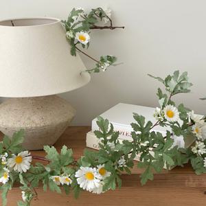 데이지 조화가랜드 포토테이블 웨딩 돌상 넝쿨 인조 아기촬영 캠핑 벽장식
