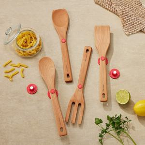 아이마그넷 우드 조리도구 4종세트 요리스푼 서빙포크 뒤집개 나무주걱