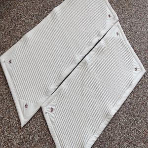 세송이 와플 양면 주방 매트 귀여운 꽃 자수 폭신 푹신한 발 매트