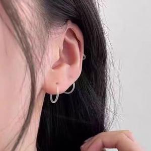 투명 피어싱 귀 막힘 살튀 방지 무알러지 실리콘 링피어싱 귓바퀴 귀걸이 도넛링