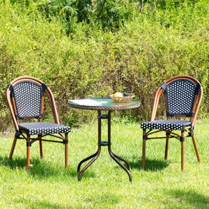 유로 강화 610 원형 베네치아 2인 야외 실내 테이블 의자 세트 카페 커피숍 공원 간이