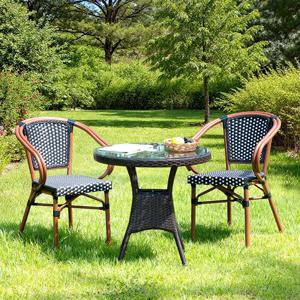 메이드 700 원형 베네치아 암 2인 야외 실내 테이블 의자 세트 카페 테라스 상담 커피숍