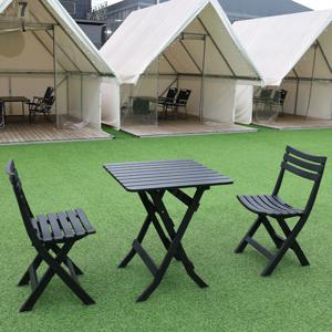 노틸 야외 캠핑 정원 테라스 베란다 접이식 플라스틱 테이블 의자 세트